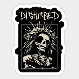 disturbed bride skeleton Sticker